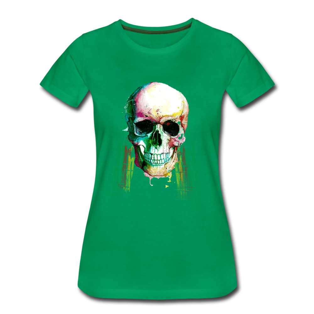 Frauen Premium T-Shirt - Weed Skull - Kelly Green