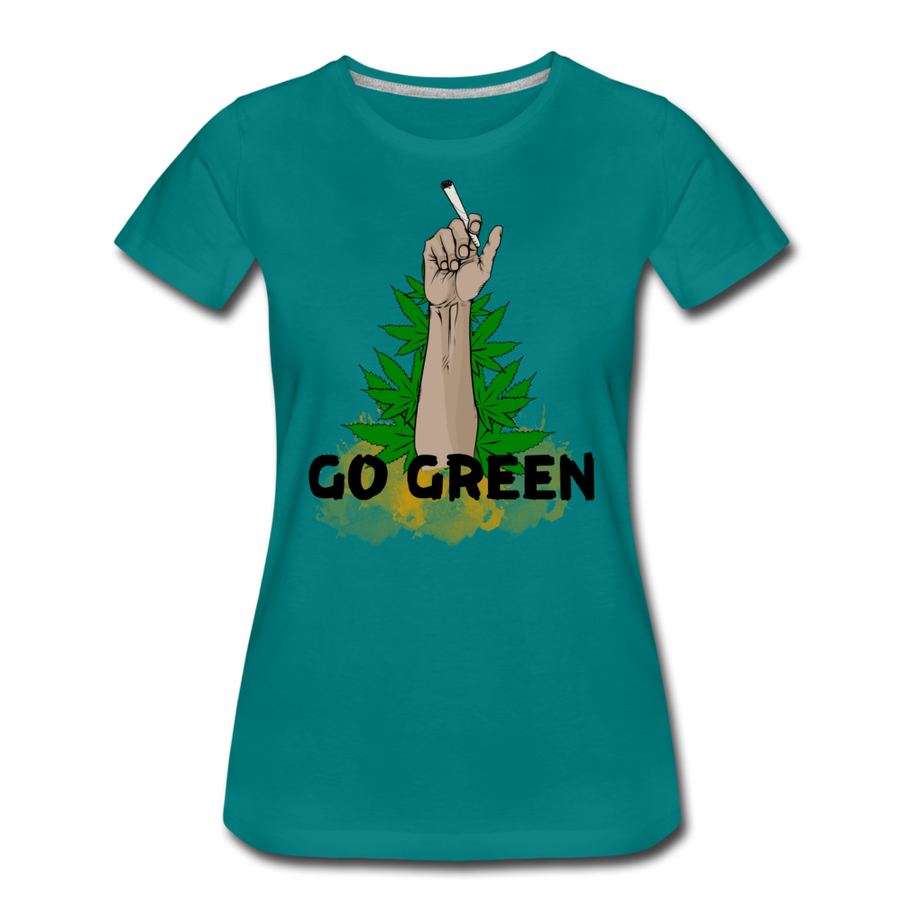 Frauen Premium T-Shirt - go green - Divablau