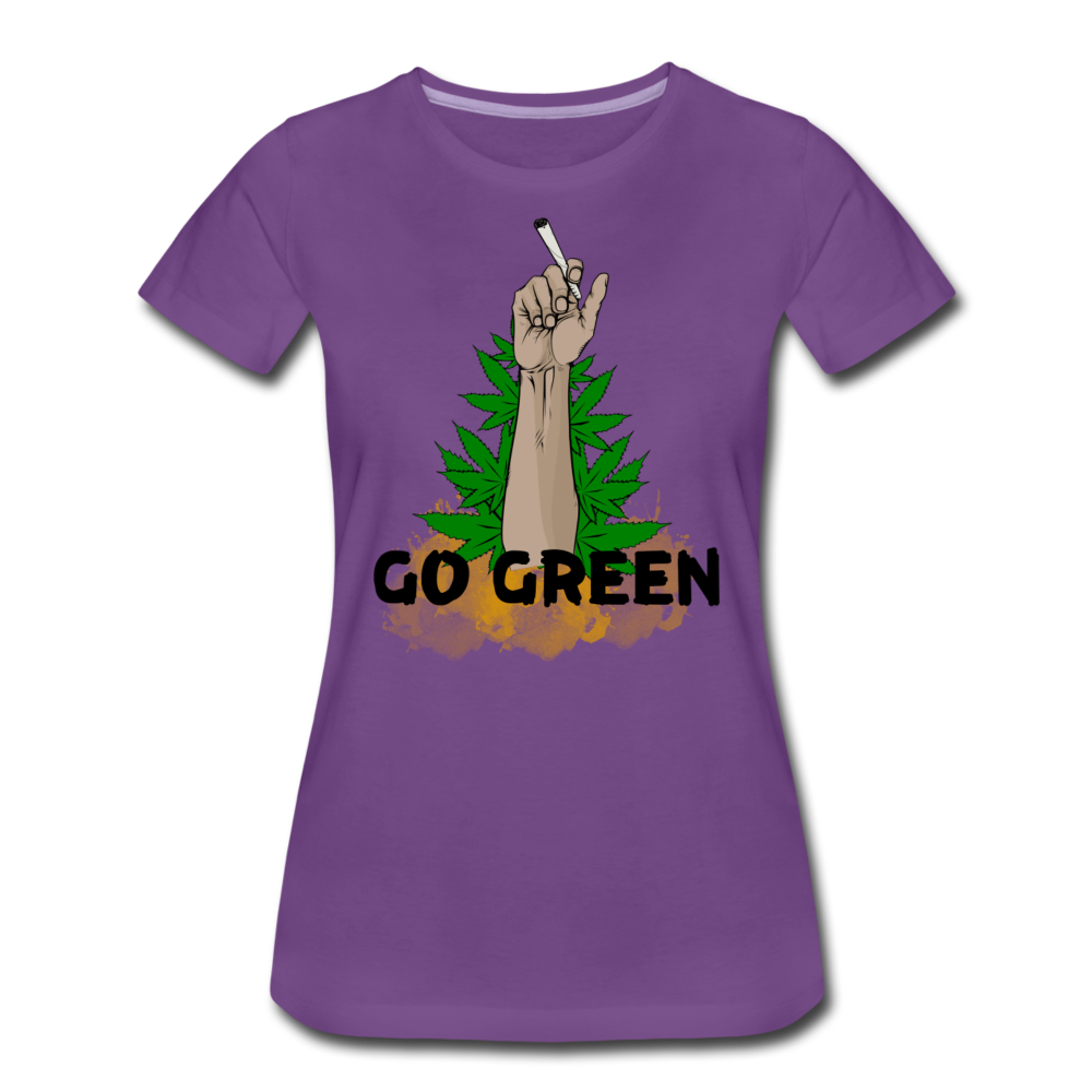 Frauen Premium T-Shirt - go green - Lila