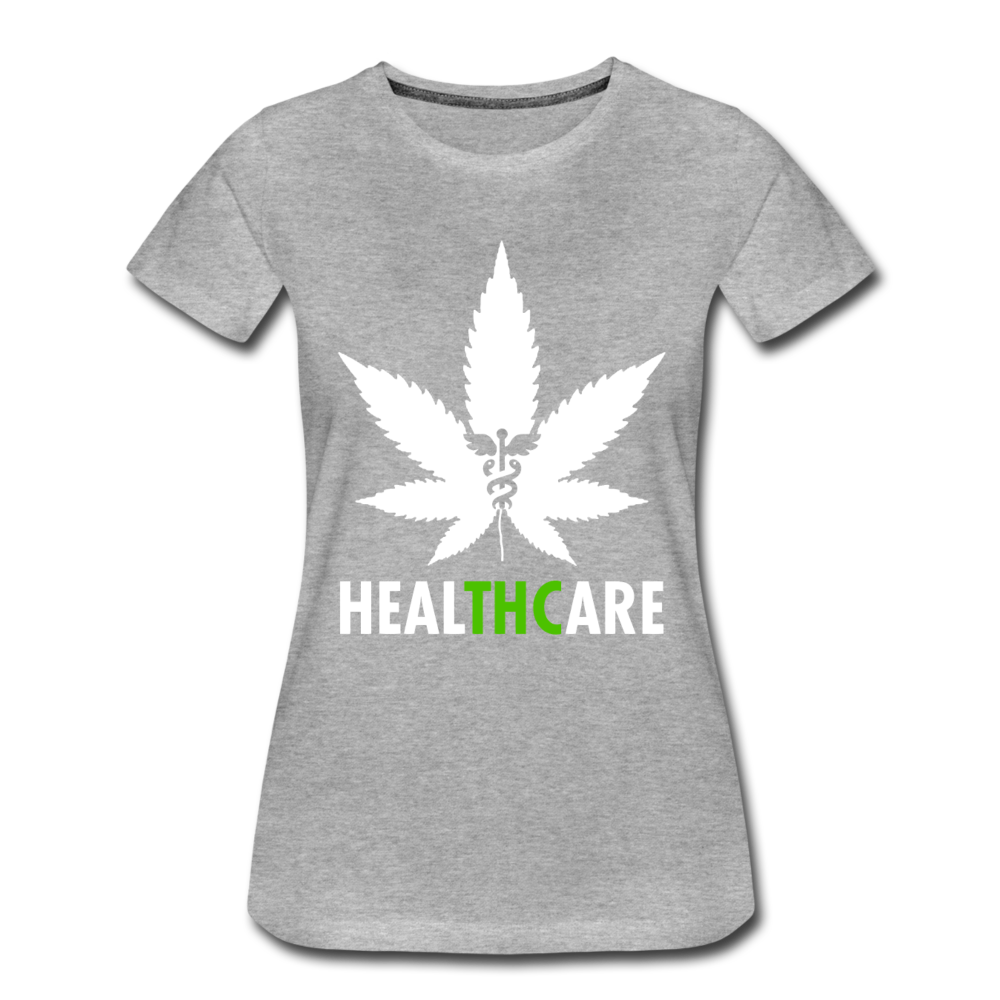 Frauen Premium T-Shirt - HealTHCare - Grau meliert
