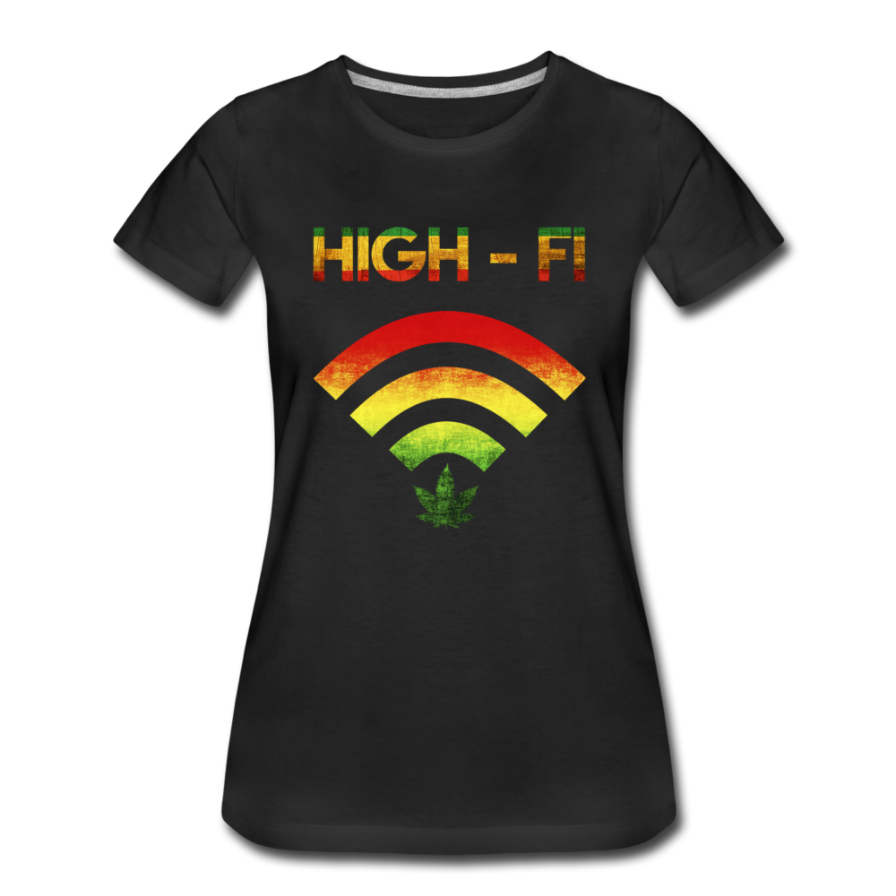 Frauen Premium T-Shirt - HIGH FI - Schwarz