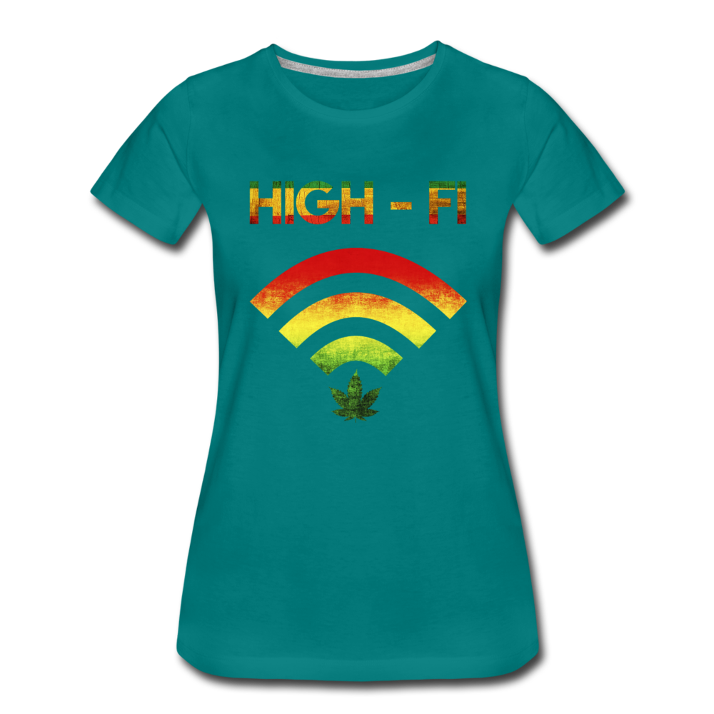 Frauen Premium T-Shirt - HIGH FI - Divablau