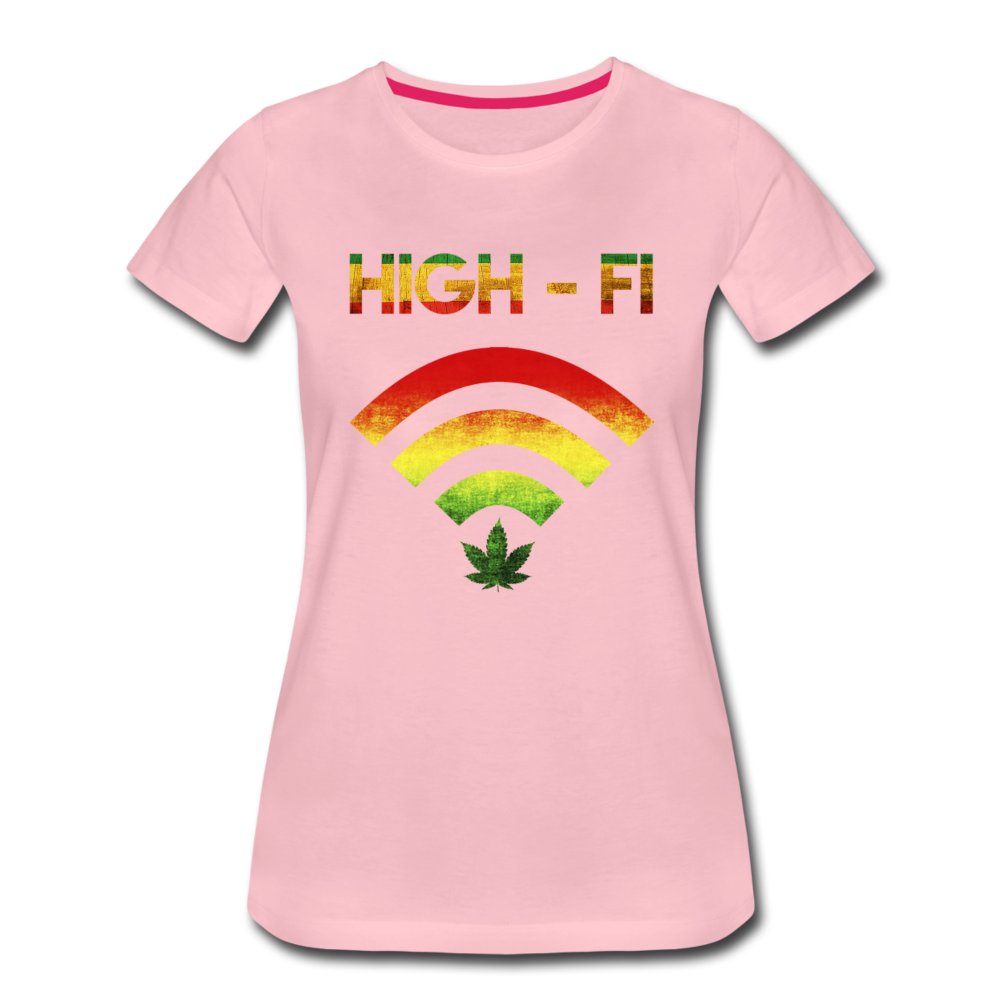 Frauen Premium T-Shirt - HIGH FI - Hellrosa
