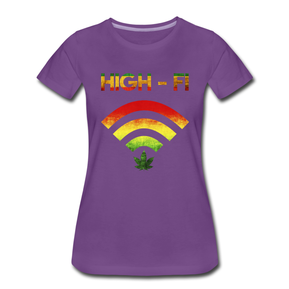 Frauen Premium T-Shirt - HIGH FI - Lila