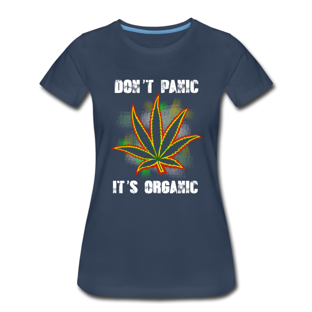 Frauen Premium T-Shirt. - don´t Panic it´s organic - Navy