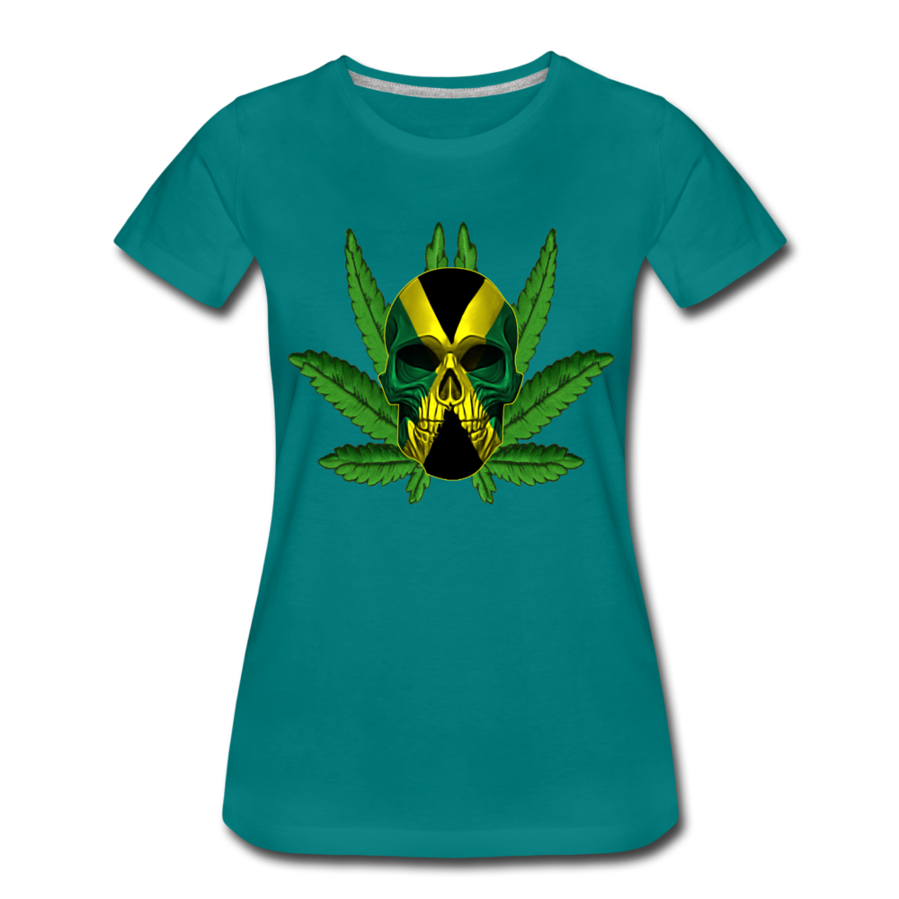 Frauen Premium T-Shirt - Jamaika Skull - Divablau