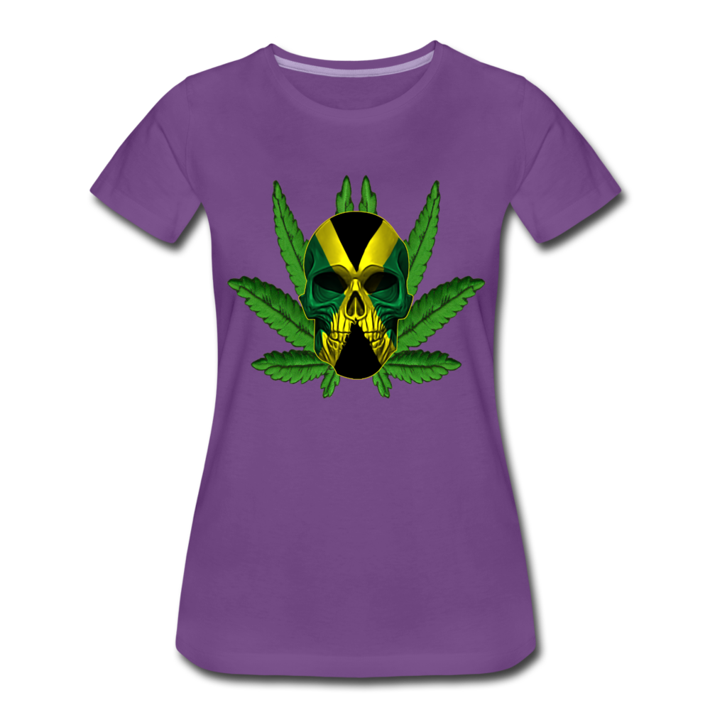 Frauen Premium T-Shirt - Jamaika Skull - Lila
