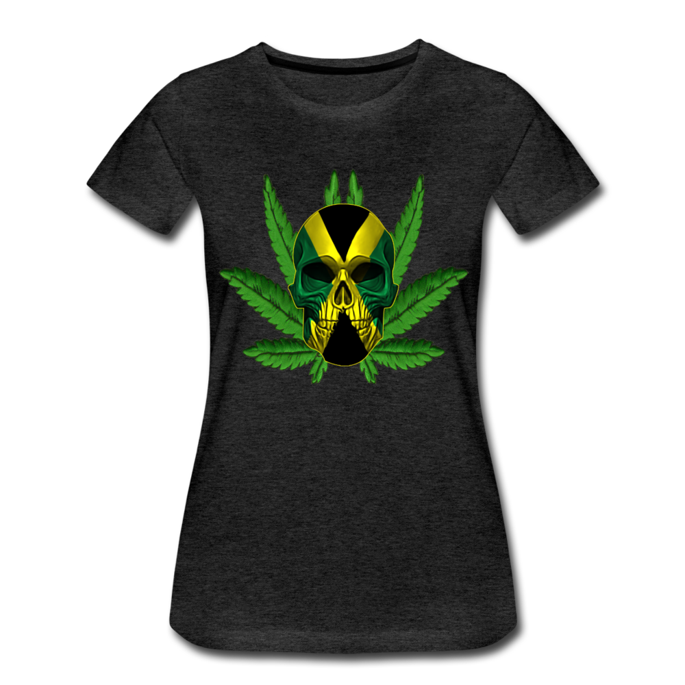 Frauen Premium T-Shirt - Jamaika Skull - Anthrazit