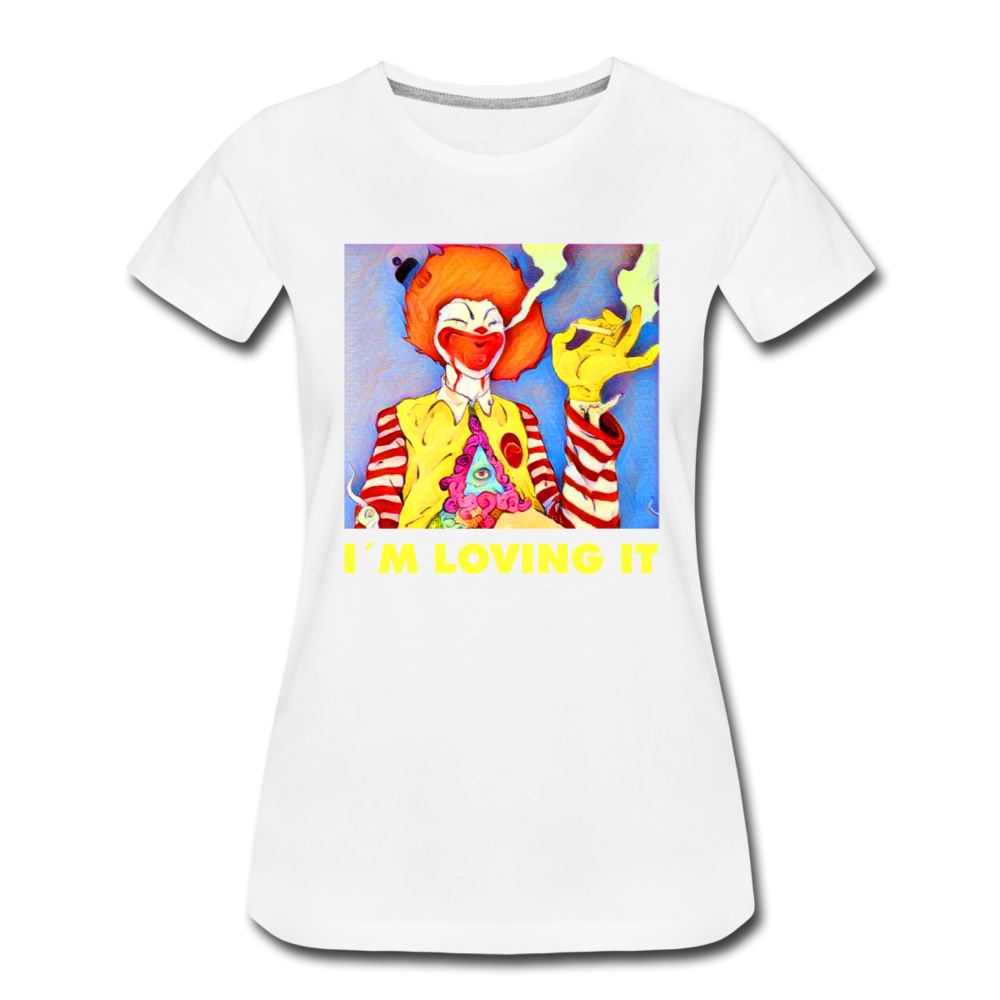 Frauen Premium T-Shirt - i´m loving it - Weiß