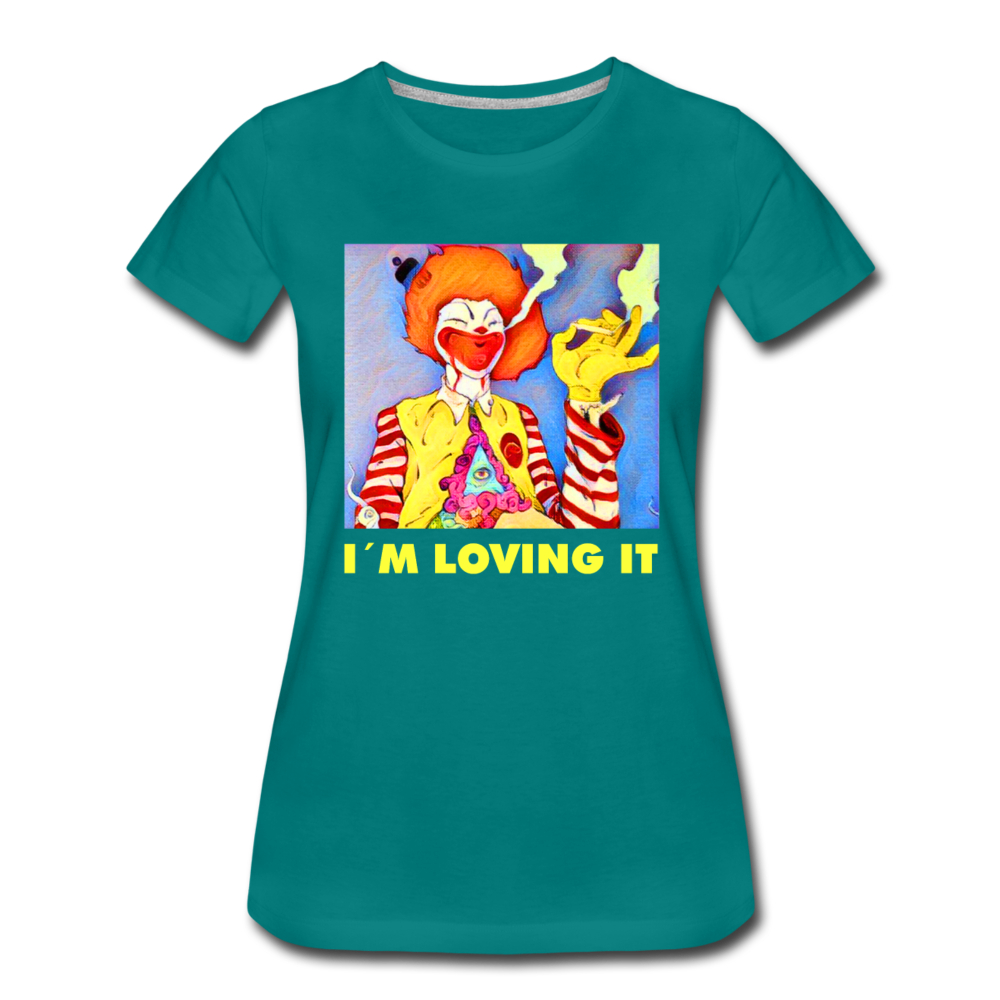 Frauen Premium T-Shirt - i´m loving it - Divablau