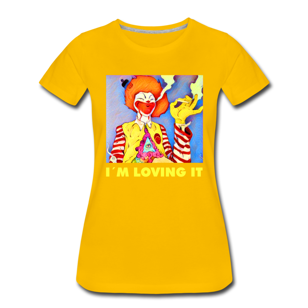 Frauen Premium T-Shirt - i´m loving it - Sonnengelb