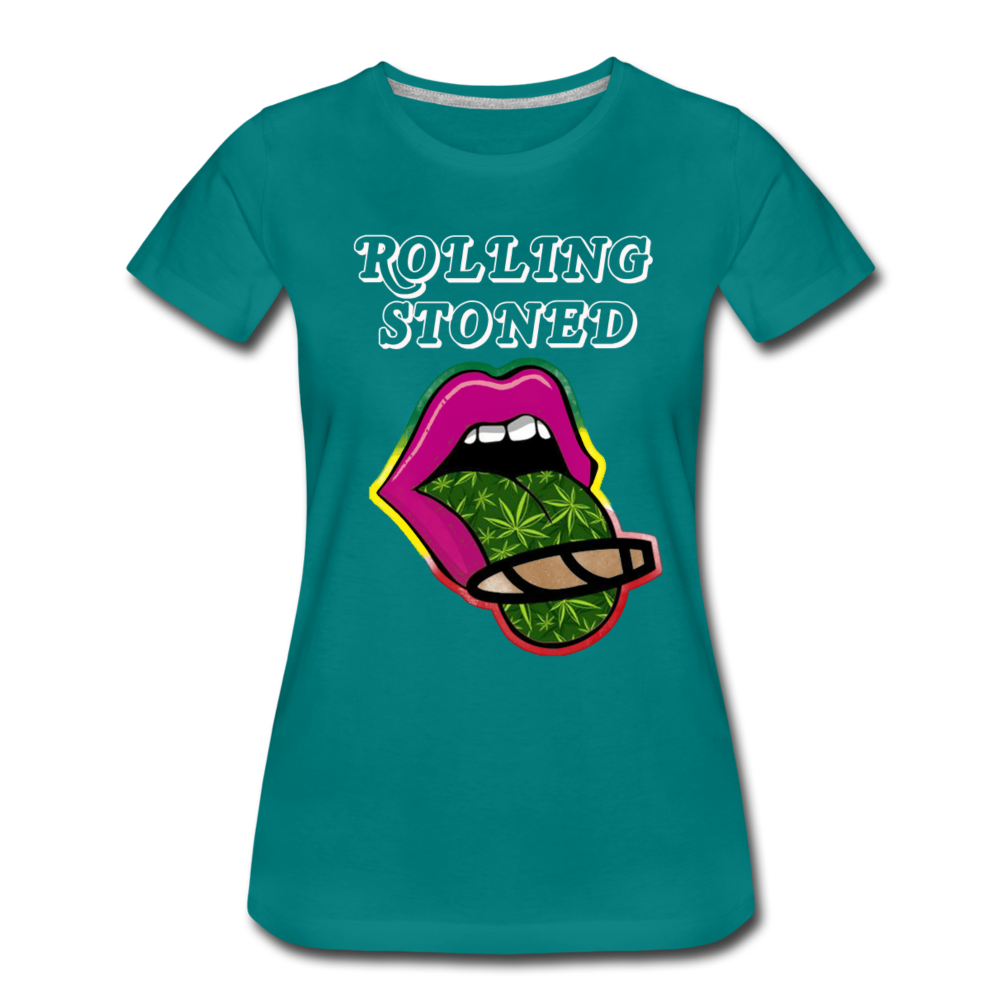 Frauen Premium T-Shirt - Rolling Stoned - Divablau