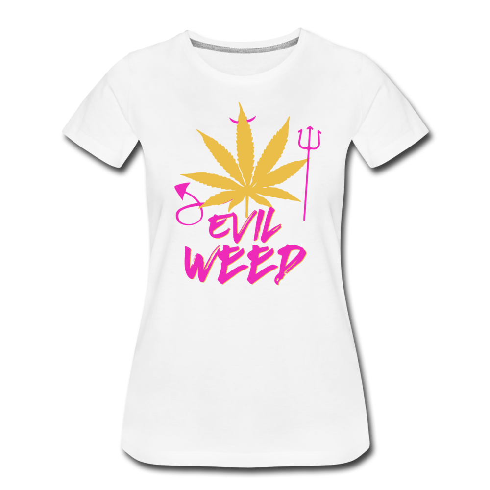 Frauen Premium T-Shirt - Evil Weed - Weiß
