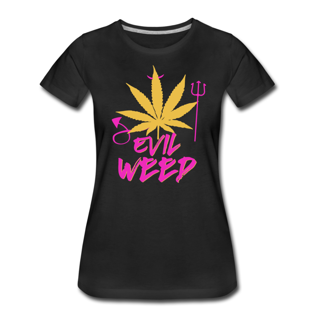Frauen Premium T-Shirt - Evil Weed - Schwarz