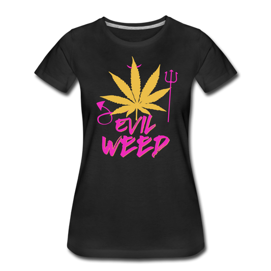 Frauen Premium T-Shirt - Evil Weed - Schwarz