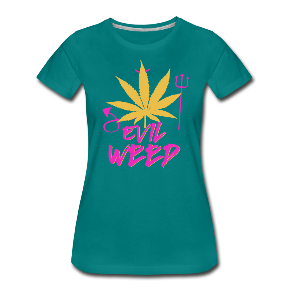 Frauen Premium T-Shirt - Evil Weed - Divablau