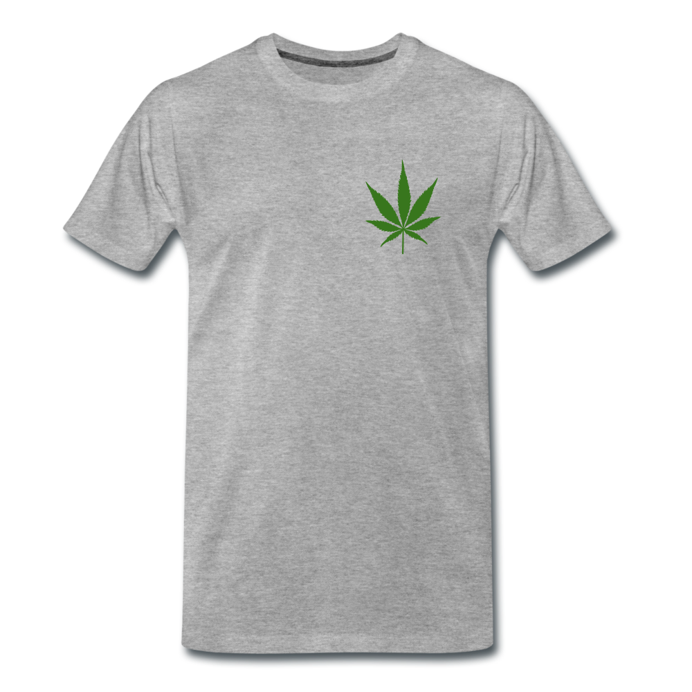 Männer Premium T-Shirt - Weed Only - Grau meliert