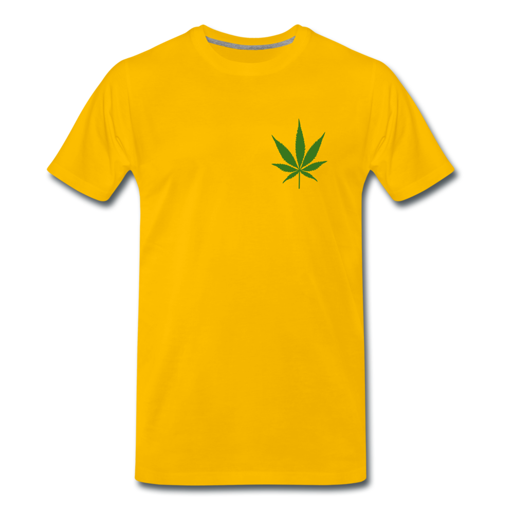 Männer Premium T-Shirt - Weed Only - Sonnengelb