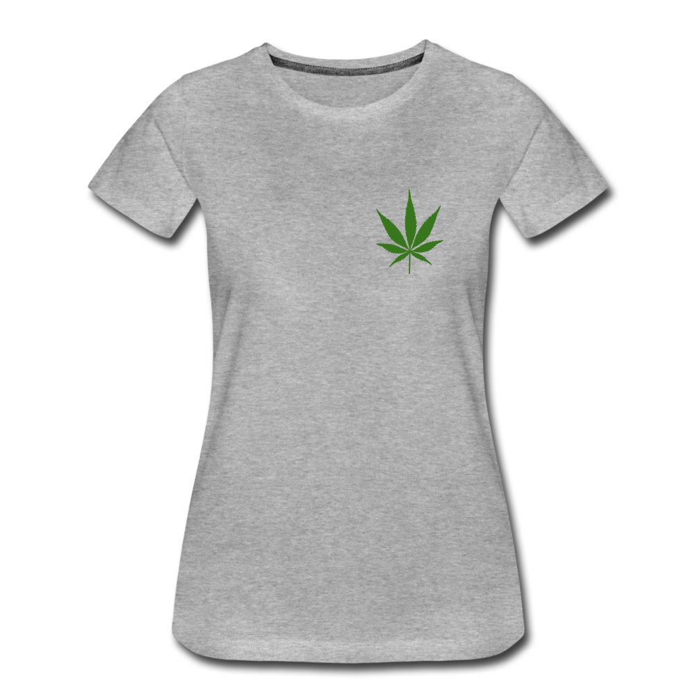 Frauen Premium T-Shirt - Weed only - Grau meliert