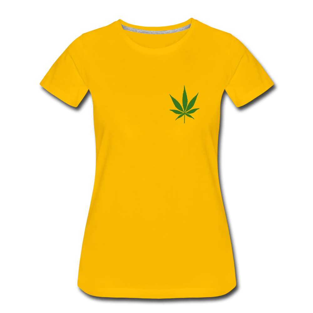 Frauen Premium T-Shirt - Weed only - Sonnengelb