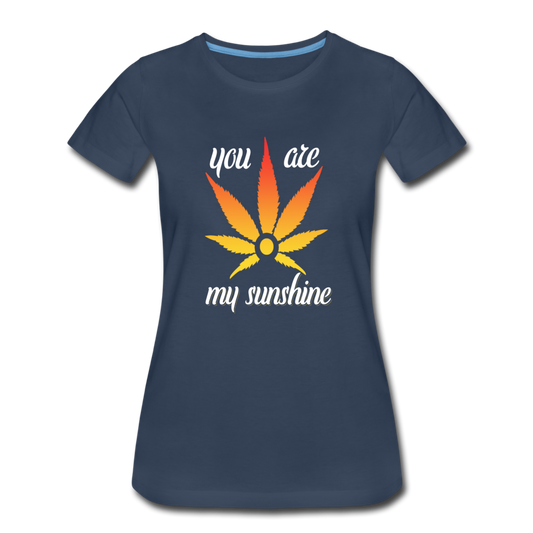 Frauen Premium T-Shirt - You are my Sunshine - Navy