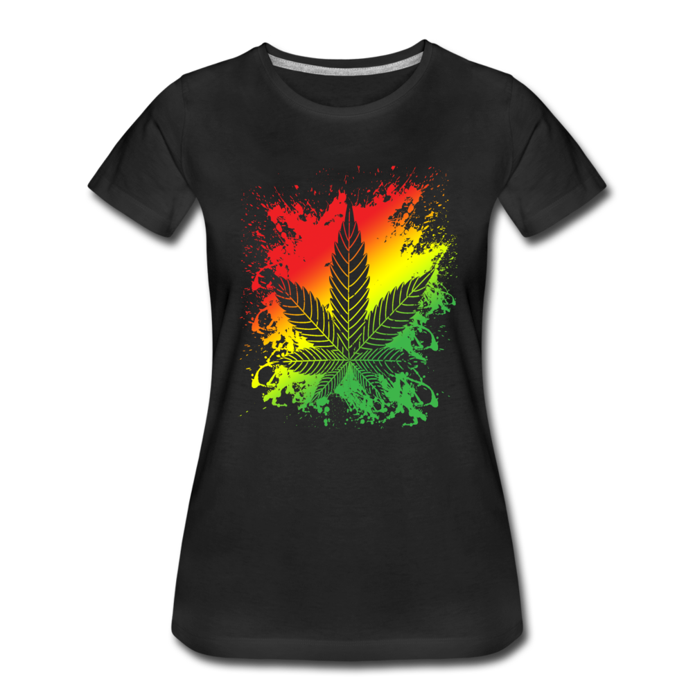 Frauen Premium T-Shirt - Weed color - Schwarz