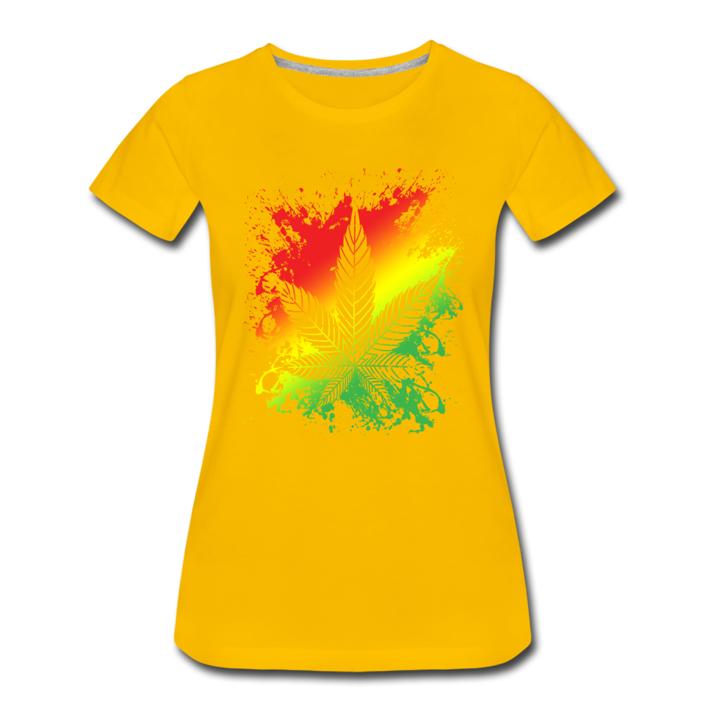Frauen Premium T-Shirt - Weed color - Sonnengelb