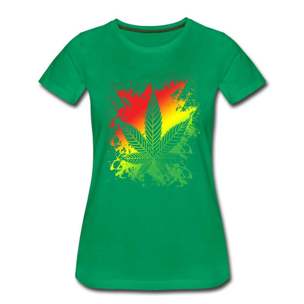 Frauen Premium T-Shirt - Weed color - Kelly Green