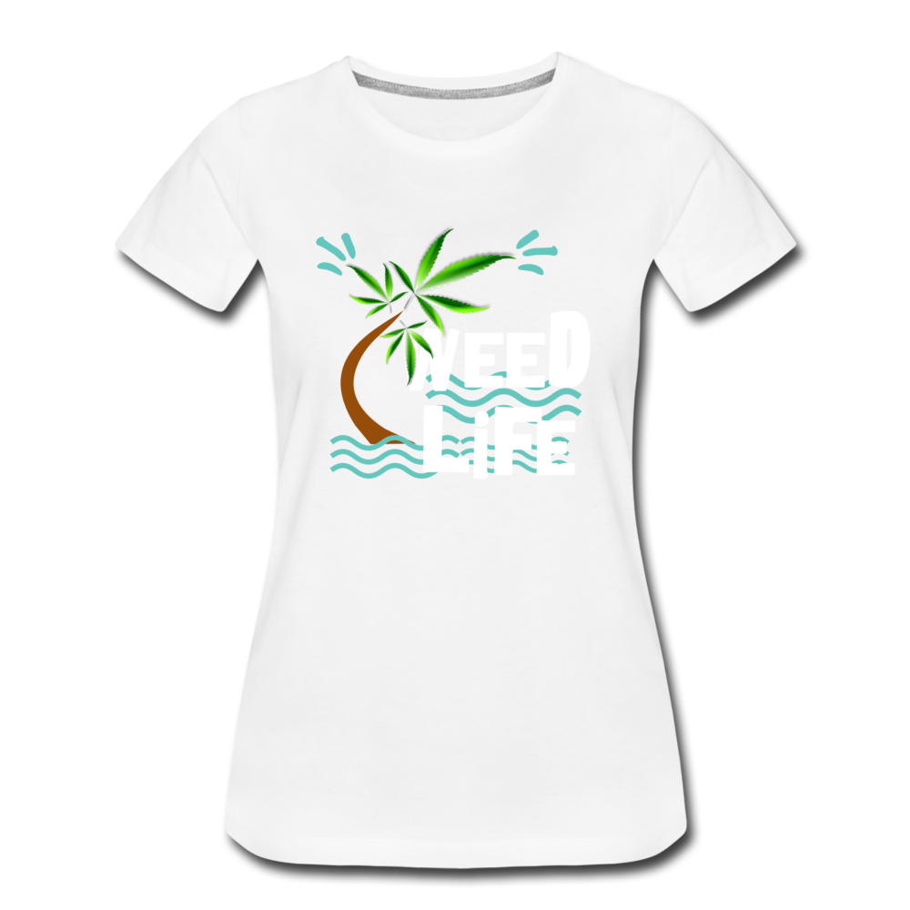 Frauen Premium T-Shirt - Weed Life - Weiß