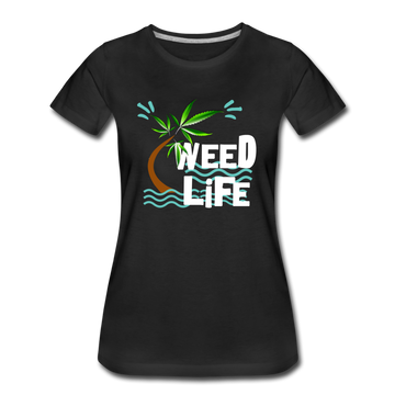 Frauen Premium T-Shirt - Weed Life - Schwarz