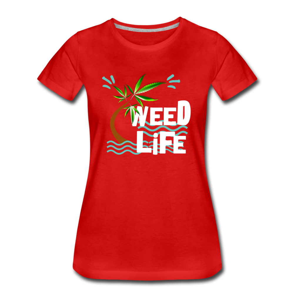 Frauen Premium T-Shirt - Weed Life - Rot