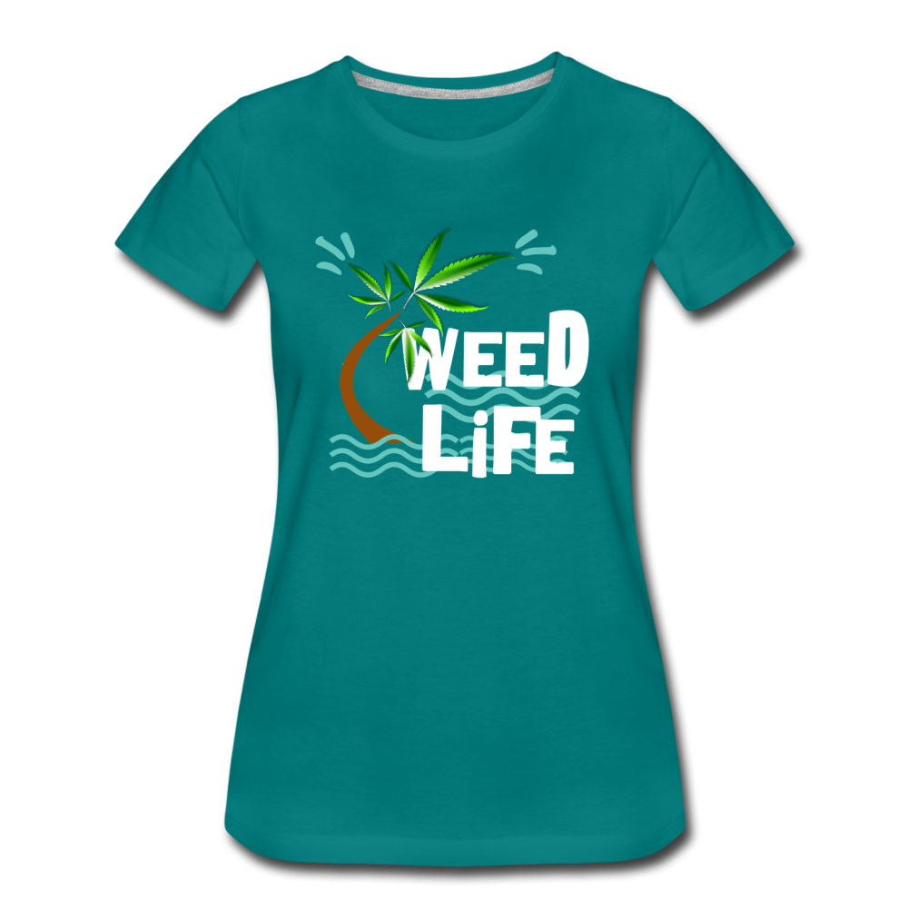 Frauen Premium T-Shirt - Weed Life - Divablau