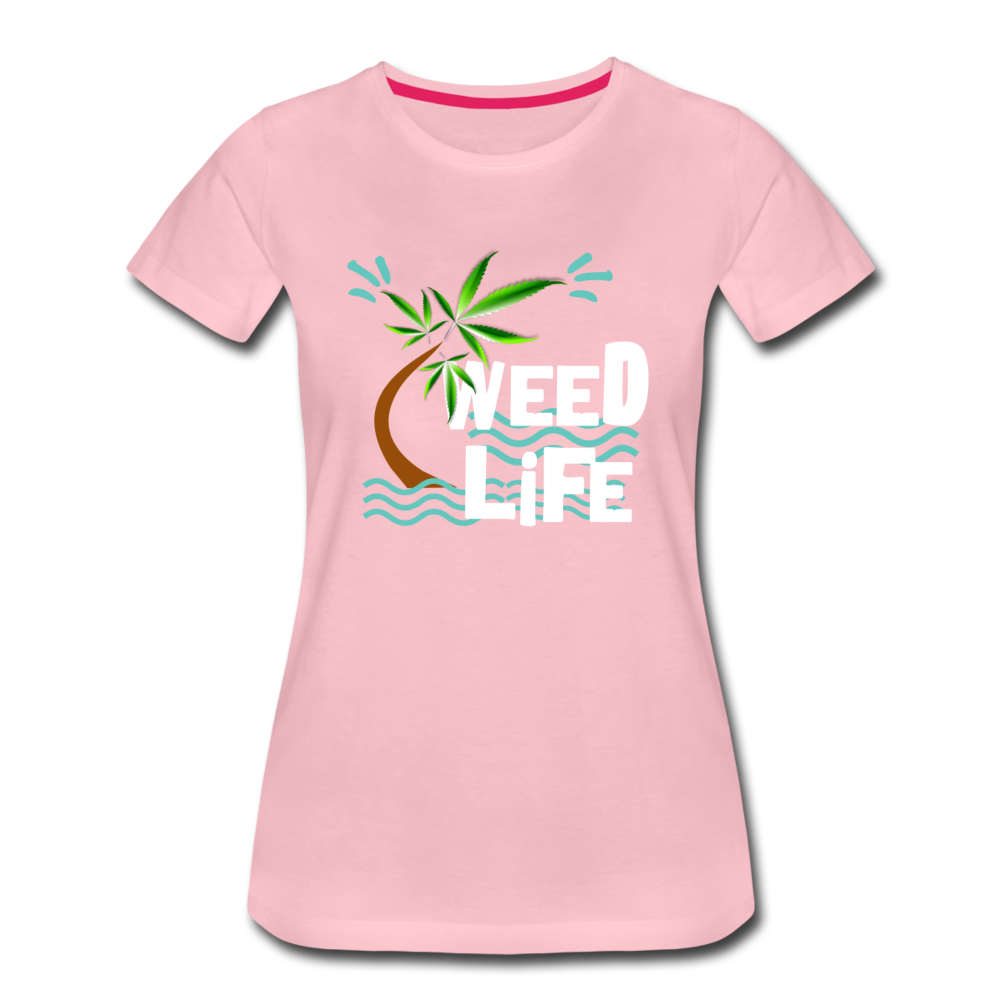 Frauen Premium T-Shirt - Weed Life - Hellrosa