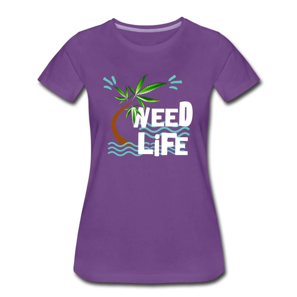 Frauen Premium T-Shirt - Weed Life - Lila