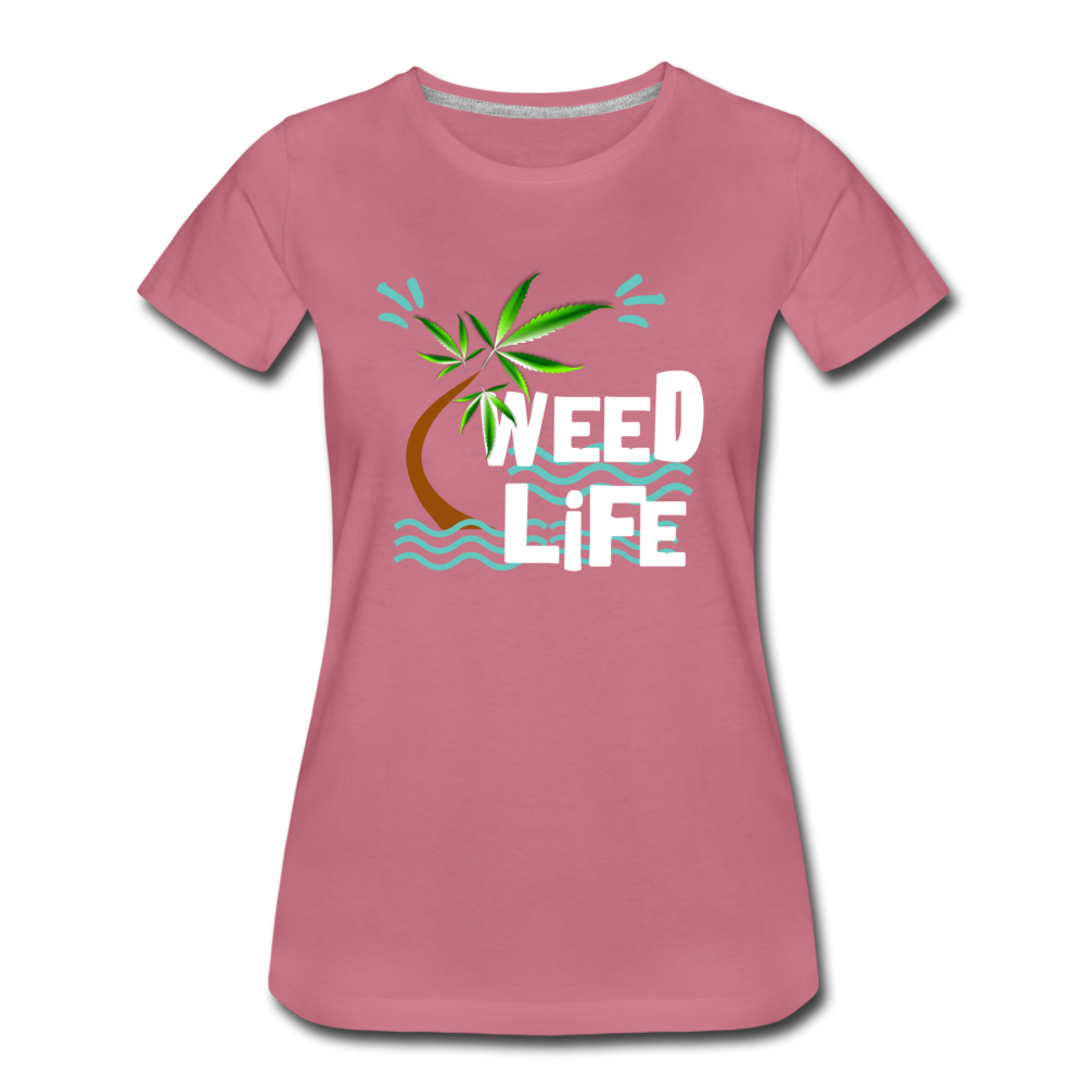 Frauen Premium T-Shirt - Weed Life - Malve
