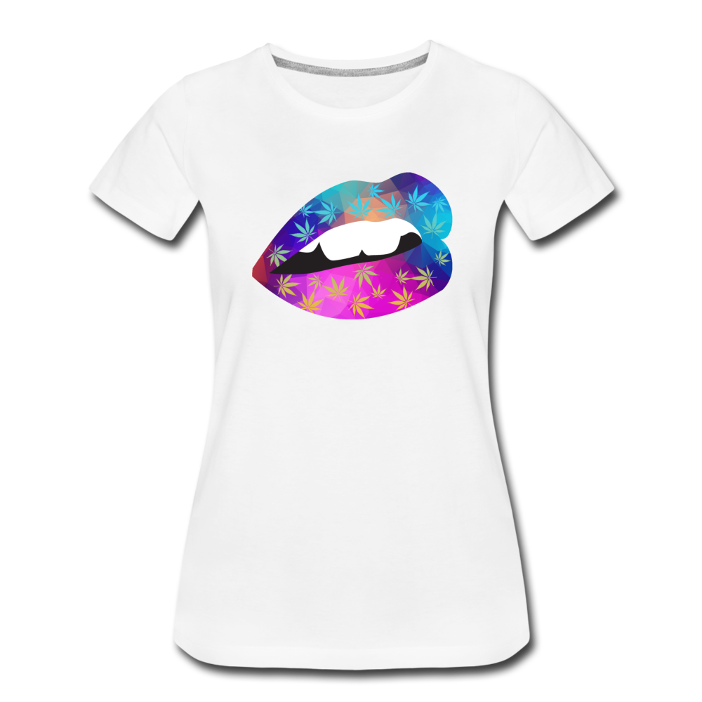Frauen Premium T-Shirt - Lips - Weiß