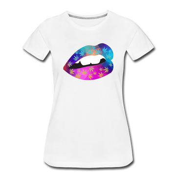 Frauen Premium T-Shirt - Lips - Weiß