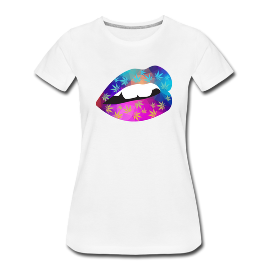 Frauen Premium T-Shirt - Lips - Weiß