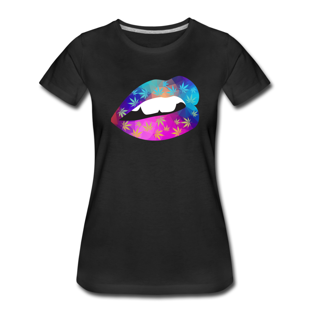 Frauen Premium T-Shirt - Lips - Schwarz