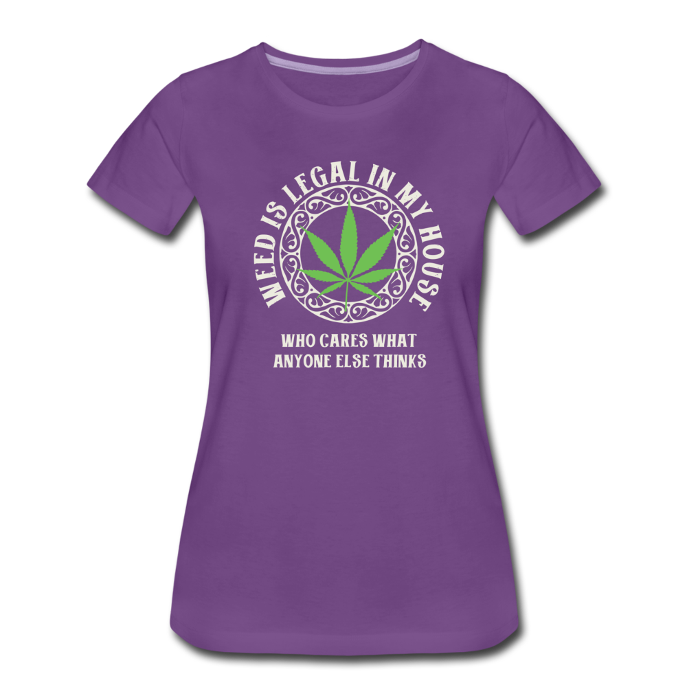 Frauen Premium T-Shirt - Weed is Legal in my House - Lila