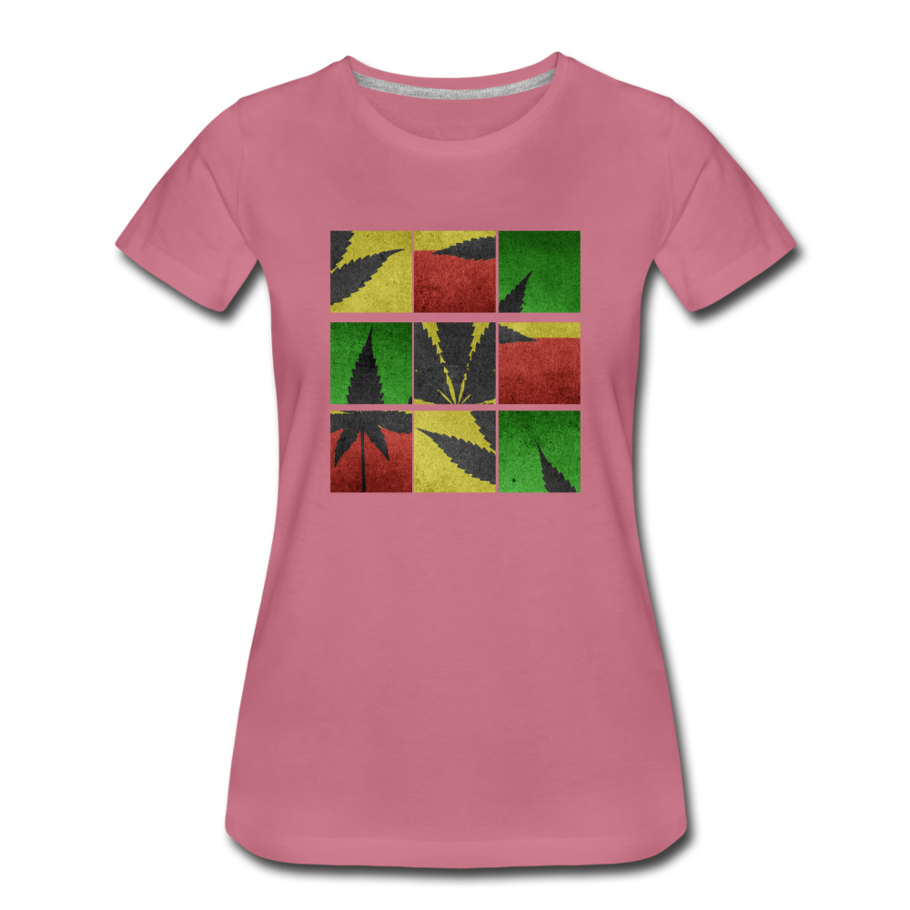 Frauen Premium T-Shirt - Weed Puzzle - Malve