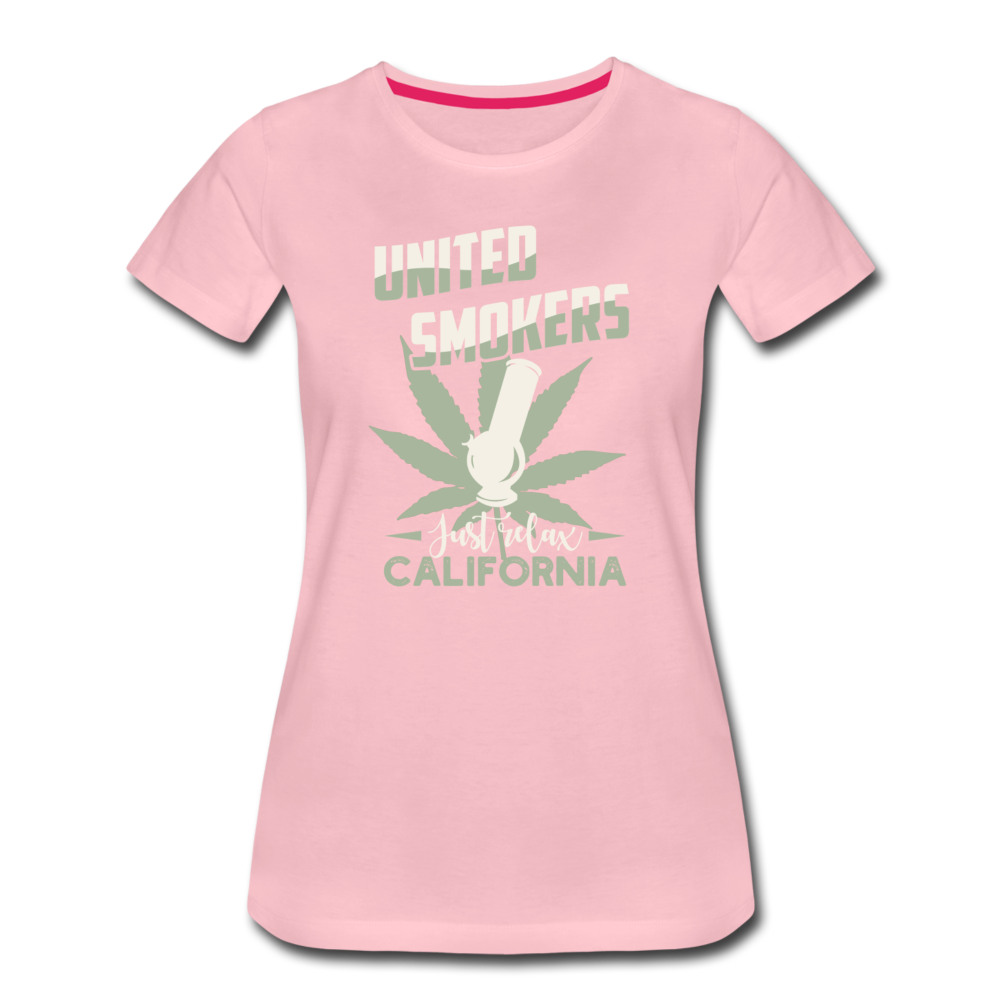Frauen Premium T-Shirt - united smokers - Hellrosa