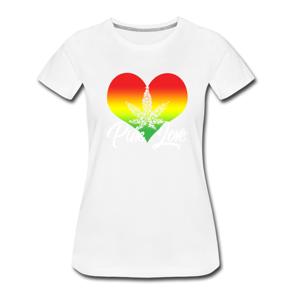 Frauen Premium T-Shirt - Pure Love - Weiß