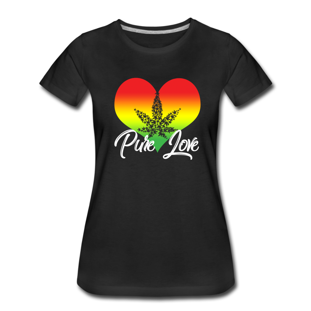 Frauen Premium T-Shirt - Pure Love - Schwarz