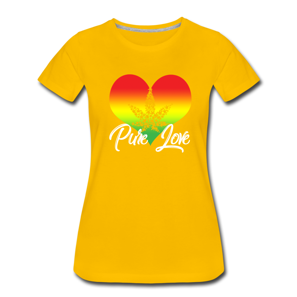 Frauen Premium T-Shirt - Pure Love - Sonnengelb