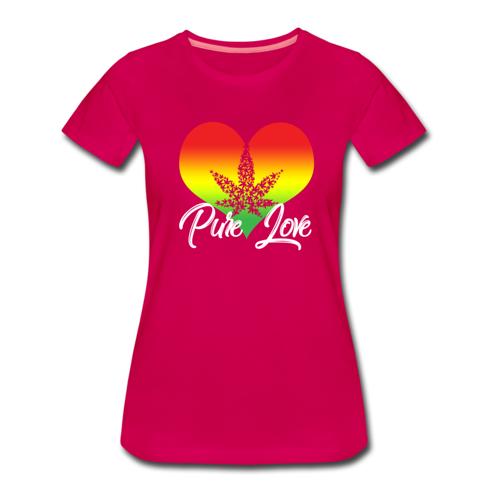 Frauen Premium T-Shirt - Pure Love - dunkles Pink