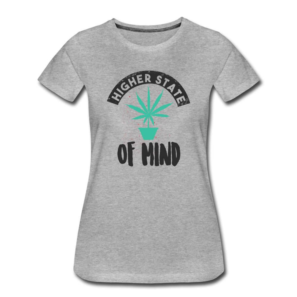Frauen Premium T-Shirt - Higher State of mind - Grau meliert