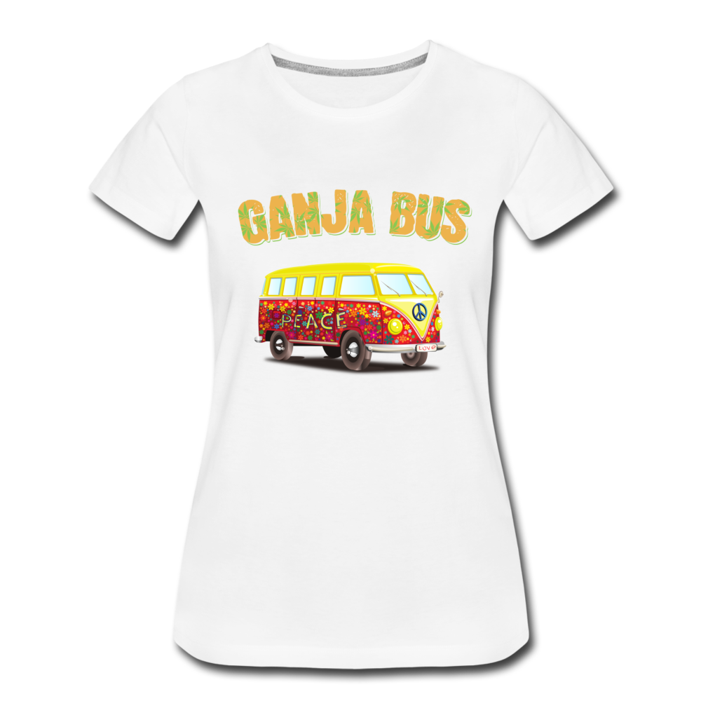 Frauen Premium T-Shirt - Ganja Bus - Weiß