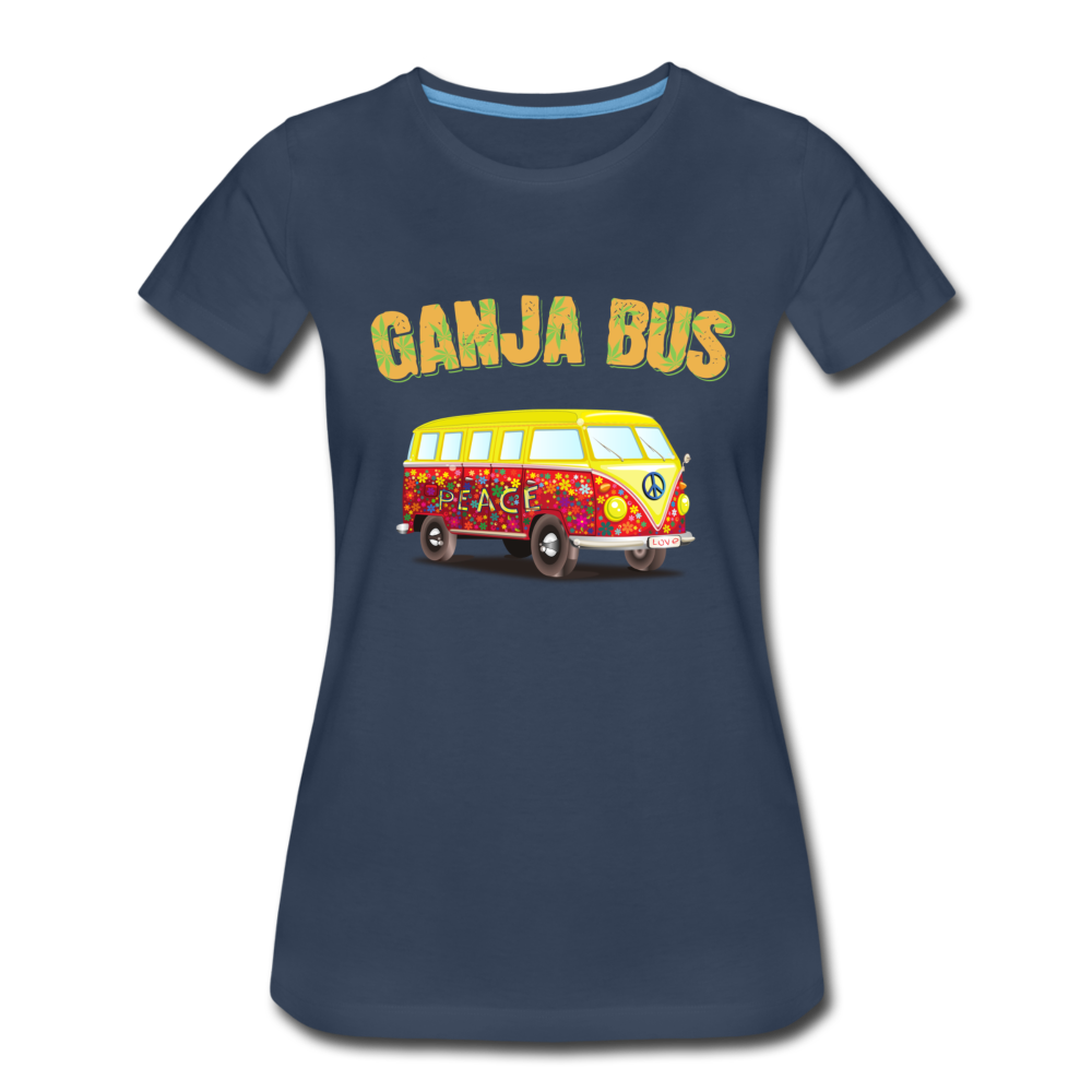 Frauen Premium T-Shirt - Ganja Bus - Navy
