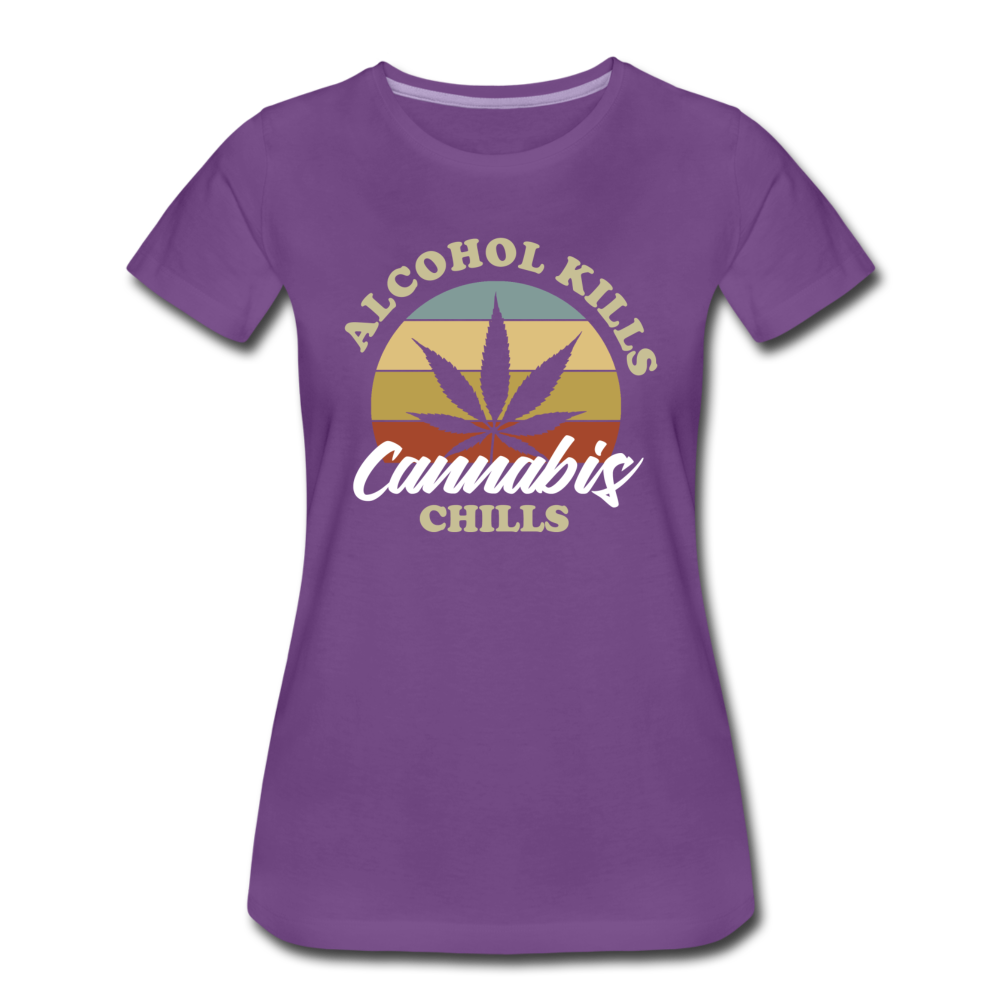 Frauen Premium T-Shirt - Cannabis Chills - Lila